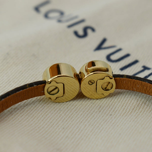 LOUIS VUITTON Historic Mini Monogram Canvas Bracelet Brown