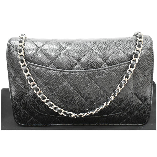 CHANEL Wallet on Chain Caviar Leather Crossbody Bag Black