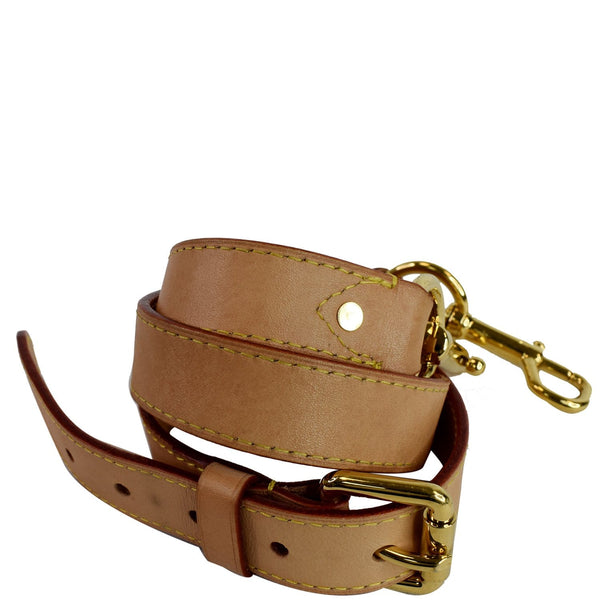 LOUIS VUITTON Leather Shoulder Strap Beige