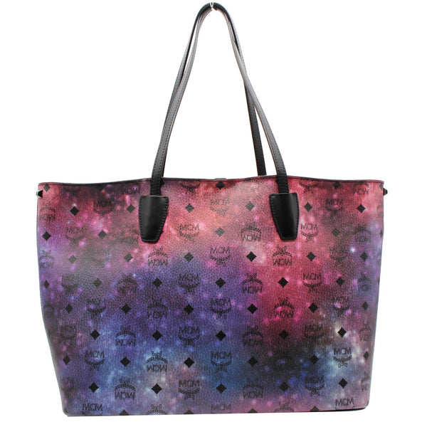 MCM Galaxy Visetos Medium Monogram Canvas Shopper Tote MCM printed