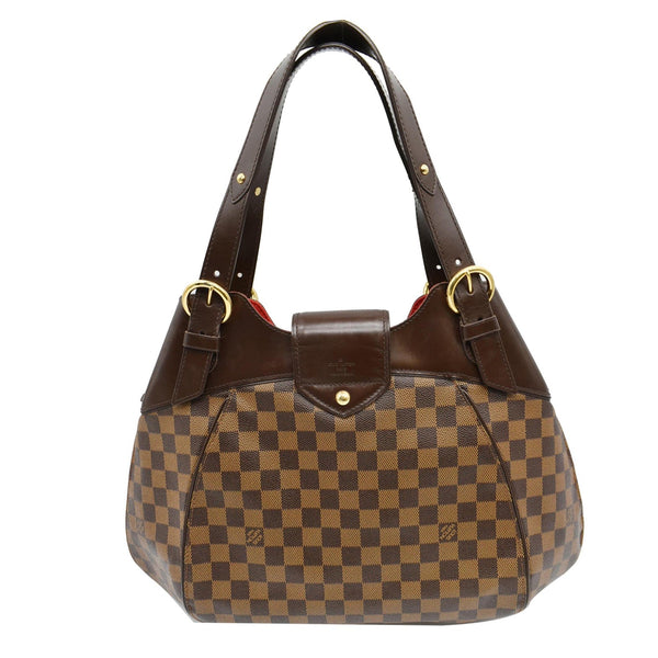 LOUIS VUITTON Sistina GM Damier Ebene Shoulder Bag Brown