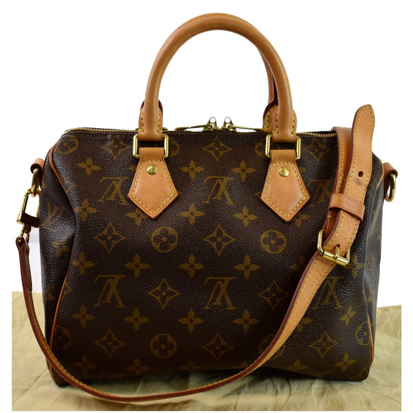 LOUIS VUITTON Speedy 25 Bandouliere Monogram Canvas Shoulder Bag Brown