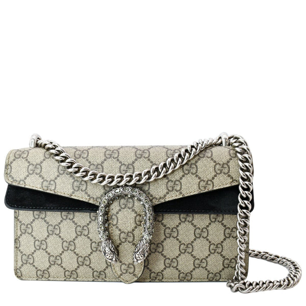 GUCCI Dionysus Small GG Supreme Shoulder Bag Beige 499623