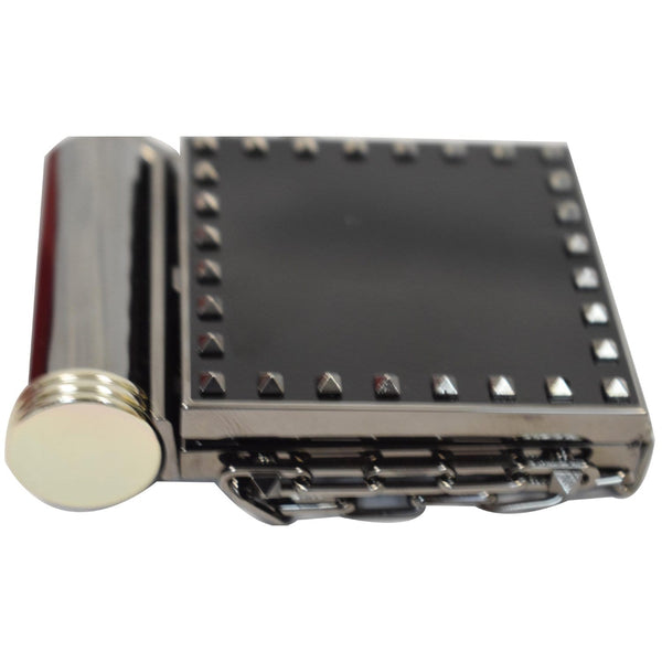 Preowned Valentino Minaudiere Studded Mirror Chain Pouch