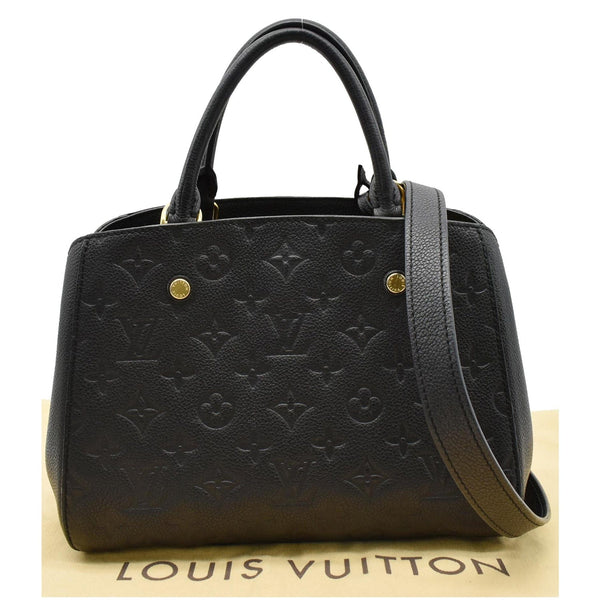 LOUIS VUITTON Montaigne BB Monogram Empreinte Leather Satchel Bag Black