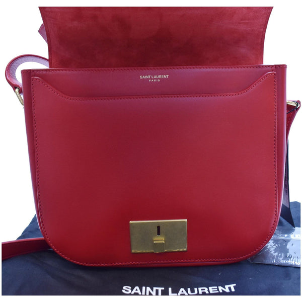 YVES SAINT LAURENT Betty Smooth Leather Shoulder Bag Red