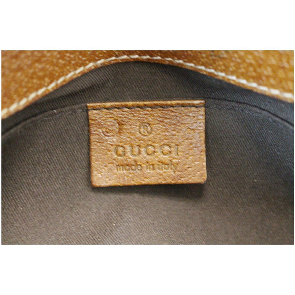 GUCCI Bambo Chain GG Signature Canvas Chain Shoulder Bag Beige 137391