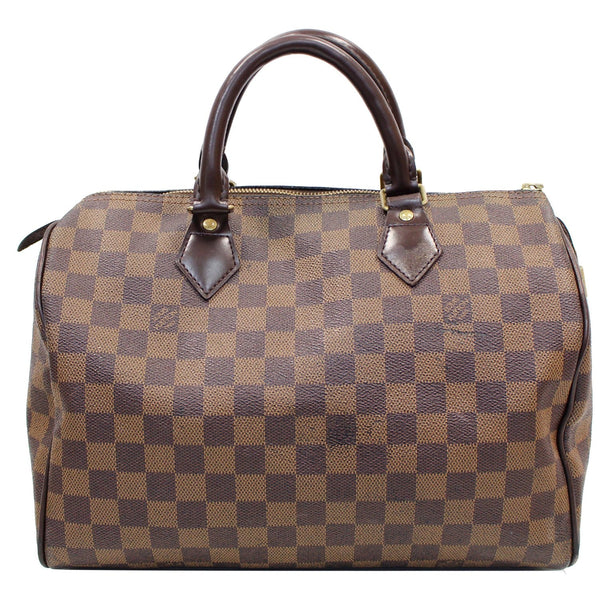 LOUIS VUITTON Speedy 35 Damier Ebene Satchel Bag Brown