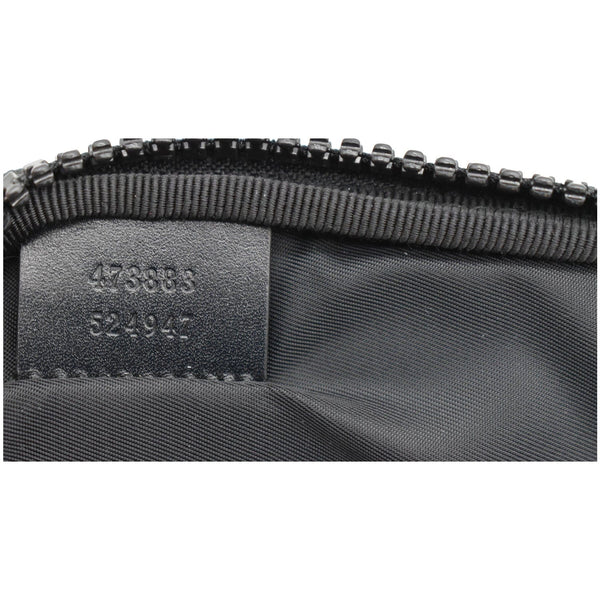 GUCCI Butterfly Techno Embroidered Canvas Tech Case Black 473883