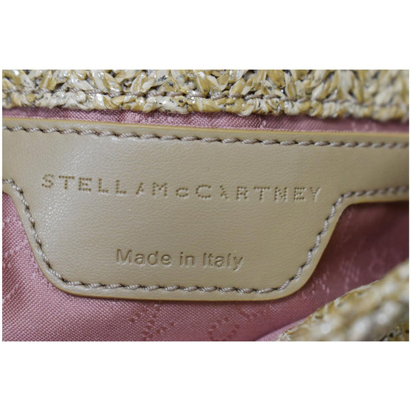 STELLA MCCARTNEY Falabella Small Raffia Shoulder Bag Beige