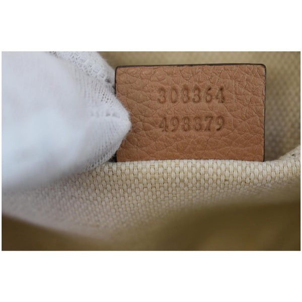 GUCCI Soho Disco Pebbled Leather Small Crossbody Bag Beige 308364