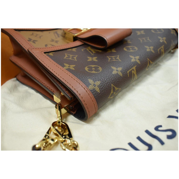 LOUIS VUITTON Dauphine MM Monogram Reverse Canvas Shoulder Bag Brown