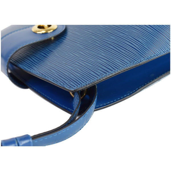 Louis Vuitton Cluny Epi Leather Shoulder Tote Bag - side seams blue