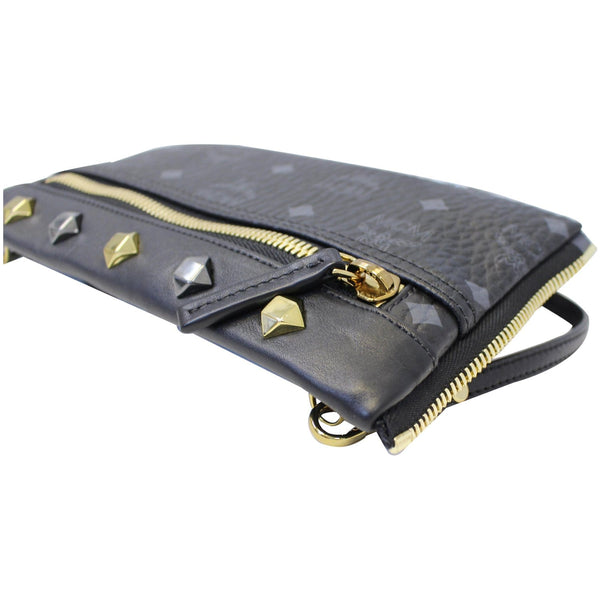 MCM Visetos Crossbody Bag Black - side view