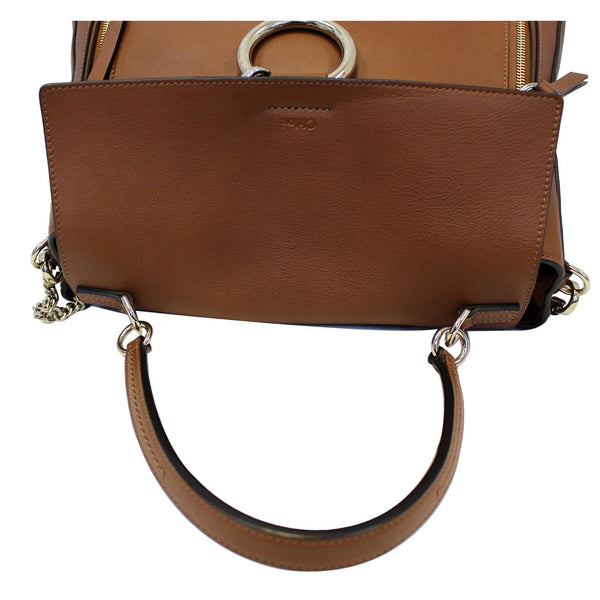 CHLOE Faye Day Mixed Flap Leather Medium Shoulder Bag Tan-US