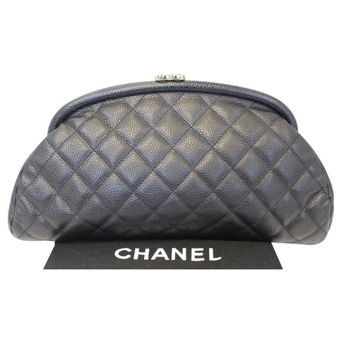 CHANEL Timeless Caviar Quilted Leather Clutch Black-US
