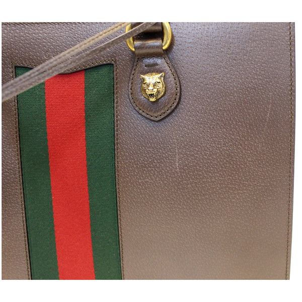 Gucci Handle Bag Animalier Leather Brown for sale