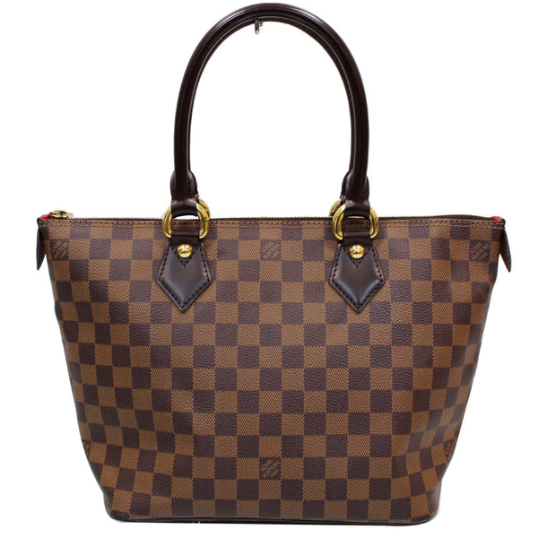 LOUIS VUITTON Saleya PM Damier Ebene Tote Shoulder Bag Brown