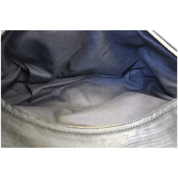 GIVENCHY Pandora Lizard Print Embossed Leather Shoulder Bag Black-US