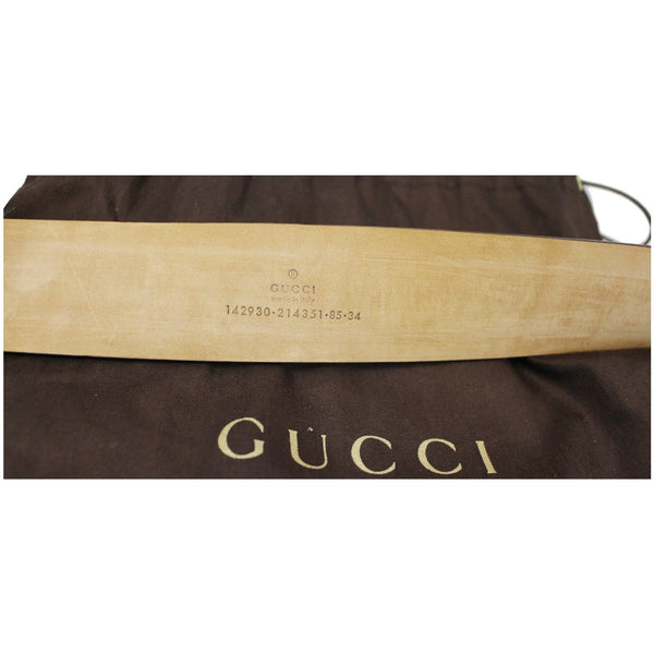GUCCI Interlocking G Leather Monogram Belt 85/34-US