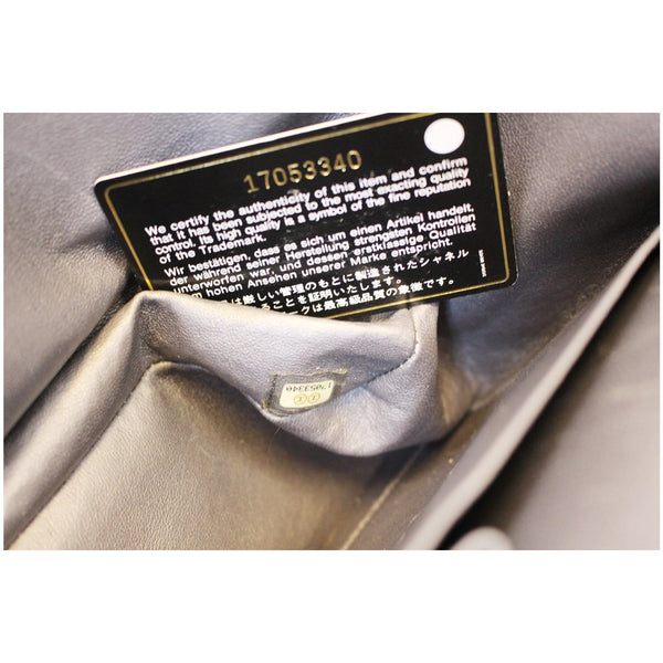 CHANEL Jumbo Calfskin Leather Double Flap Silver Shoulder Bag