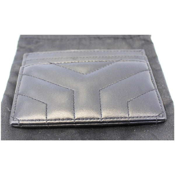 YVES SAINT LAURENT Loulou Matelasse Card Case Holder Black