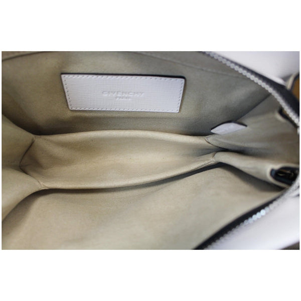 GIVENCHY Cross3 Two Tone Textured Leather Crossbody Bag White - Last Call