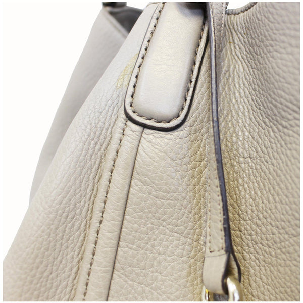 GUCCI Soho Leather Large Tote Shoulder Bag Taupe