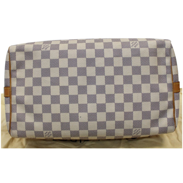 Back View Lv Speedy 30 Damier Azur Canvas Satchel Bag