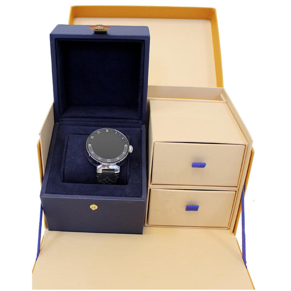 LOUIS VUITTON Tambour Horizon 42mm Monogram Eclipse Smartwatch Grey