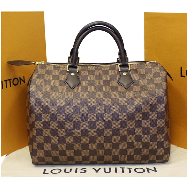 LOUIS VUITTON Speedy 30 Damier Ebene Satchel Bag Brown-US