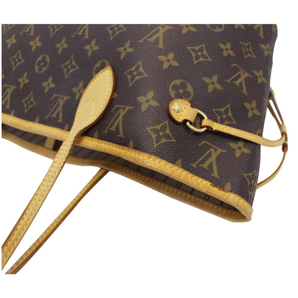 LOUIS VUITTON Neverfull MM Monogram Canvas Tote Shoulder Bag Brown