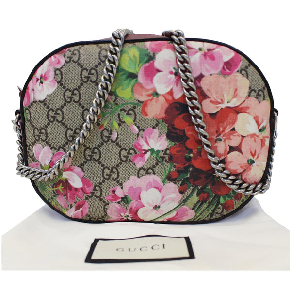 GUCCI GG Supreme Monogram Blooms Print Mini Chain Crossbody Bag Beige-US