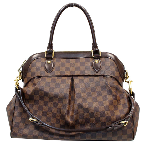 LOUIS VUITTON Trevi GM Damier Ebene Shoulder Handbag Brown
