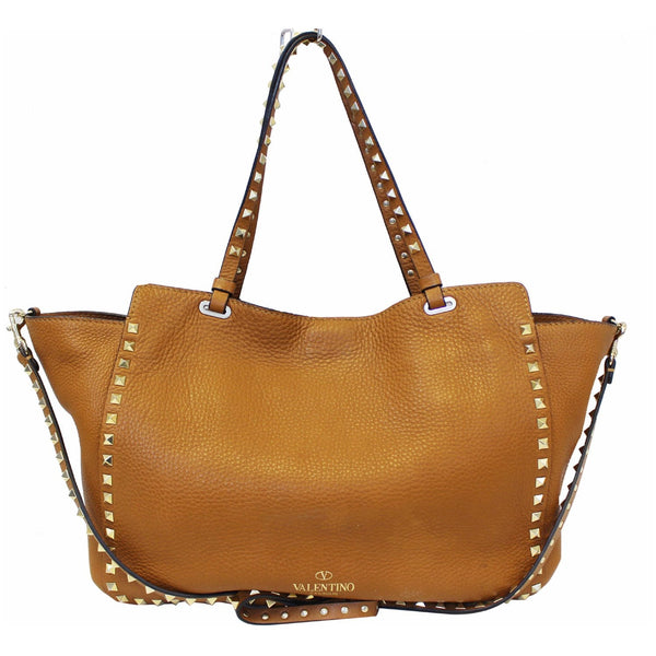 Valentino Tote Shoulder Bag Rockstud Leather - front view