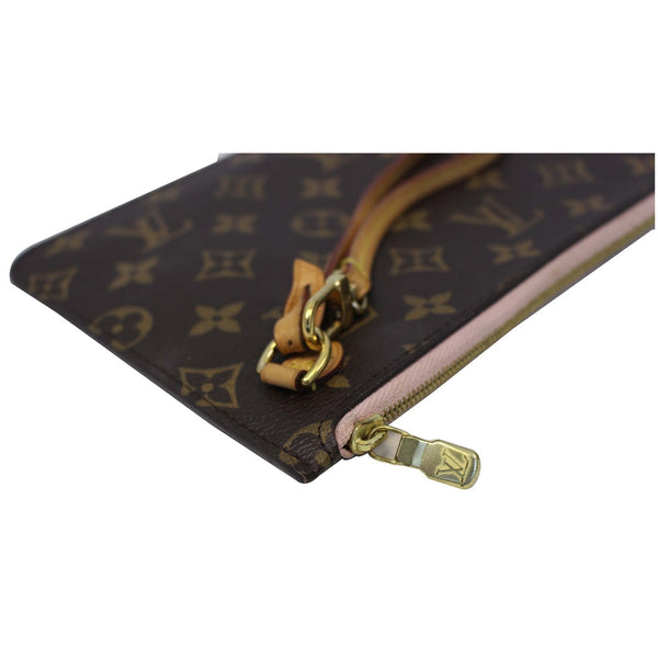 LOUIS VUITTON Pochette Wristlet Pouch Monogram Canvas Neverfull MM Brown