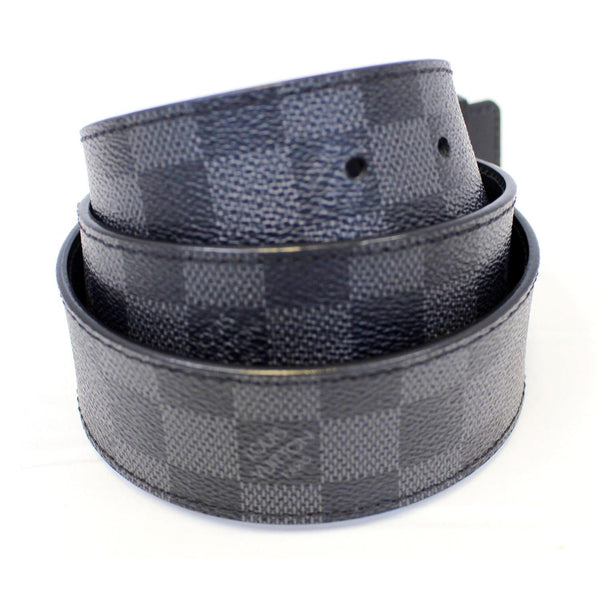 Louis Vuitton Damier Graphite belt - front view