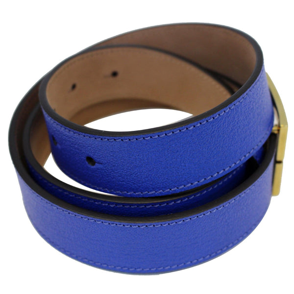 Givenchy Belt Double G Logo Buckle Blue Size 38 - leather