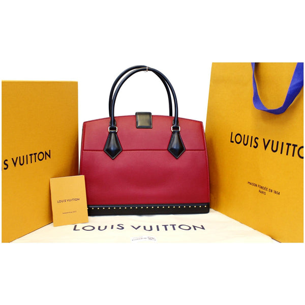 LOUIS VUITTON Cour Marly MM Calfskin Leather Shoulder Bag Rouge-US