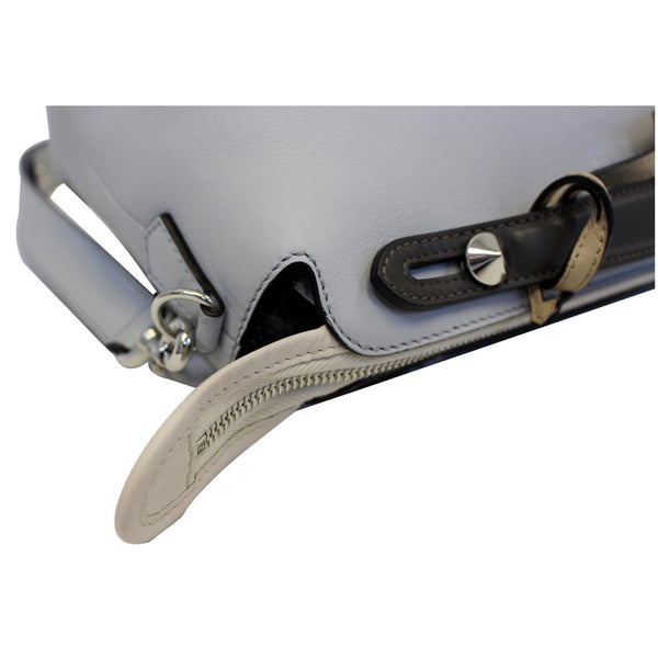 FENDI Small By The Way Leather Shoulder Bag Gray/Light Blue-US