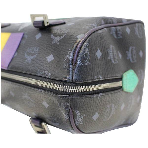 MCM Visetos Lion Princess Boston Bag Black-US