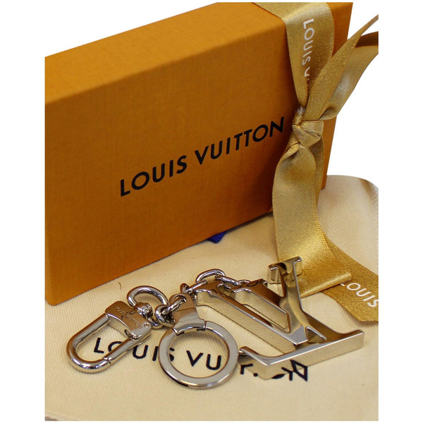LOUIS VUITTON LV Initiales Key Holder Bag Charm Silver