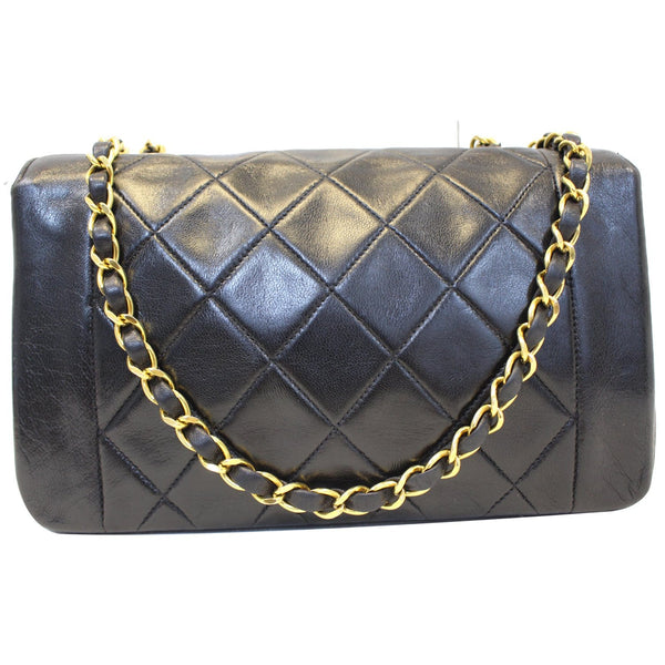 CHANEL Diana Flap Bag Quilted Lambskin Shoulder Bag Black Vintage-US