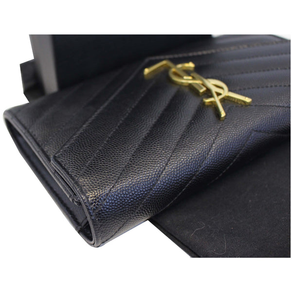 YVES SAINT LAURENT Large Grain De Poudre Wallet Black
