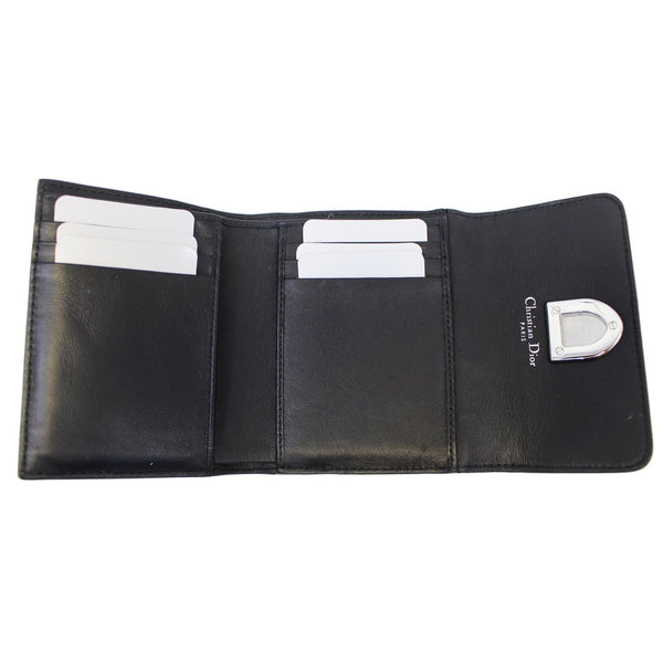 Christian Dior Noir Black Leather Wallet-US