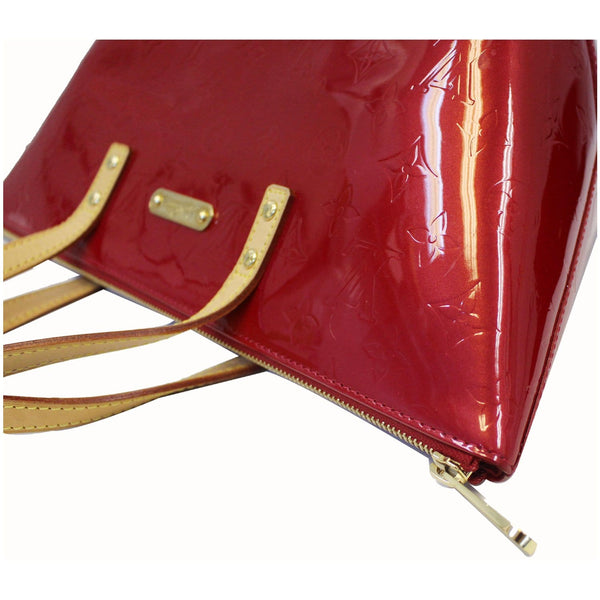 LOUIS VUITTON Bellevue PM Vernis Leather Satchel Bag Pomme D'Amour