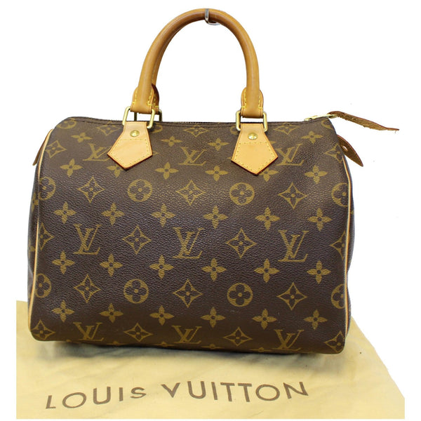 LOUIS VUITTON Speedy 25 Monogram Canvas Satchel Bag Brown-US