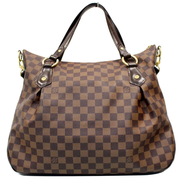 LOUIS VUITTON Evora MM Damier Ebene Tote Shoulder Bag Brown