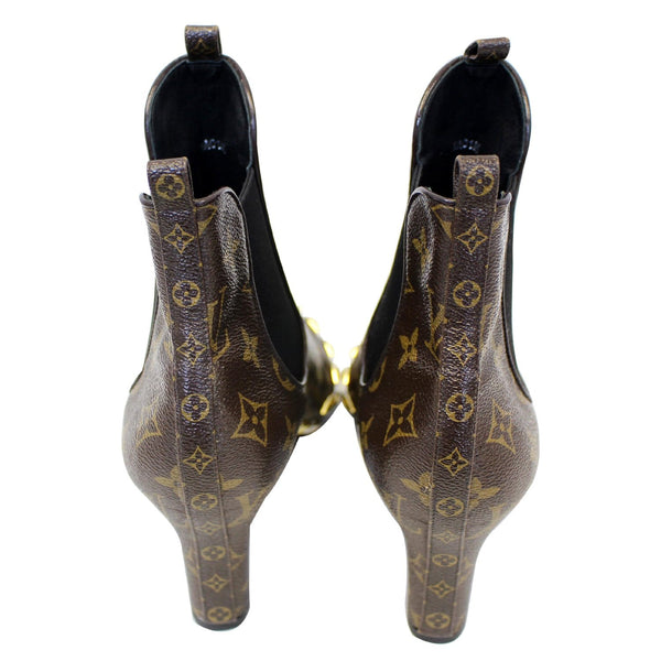 LOUIS VUITTON Monogram Canvas El Dorado Ankle Booties Size 41-US