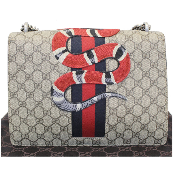 GUCCI Dionysus Medium GG Supreme Embroidered Shoulder Bag 400235 Beige-US